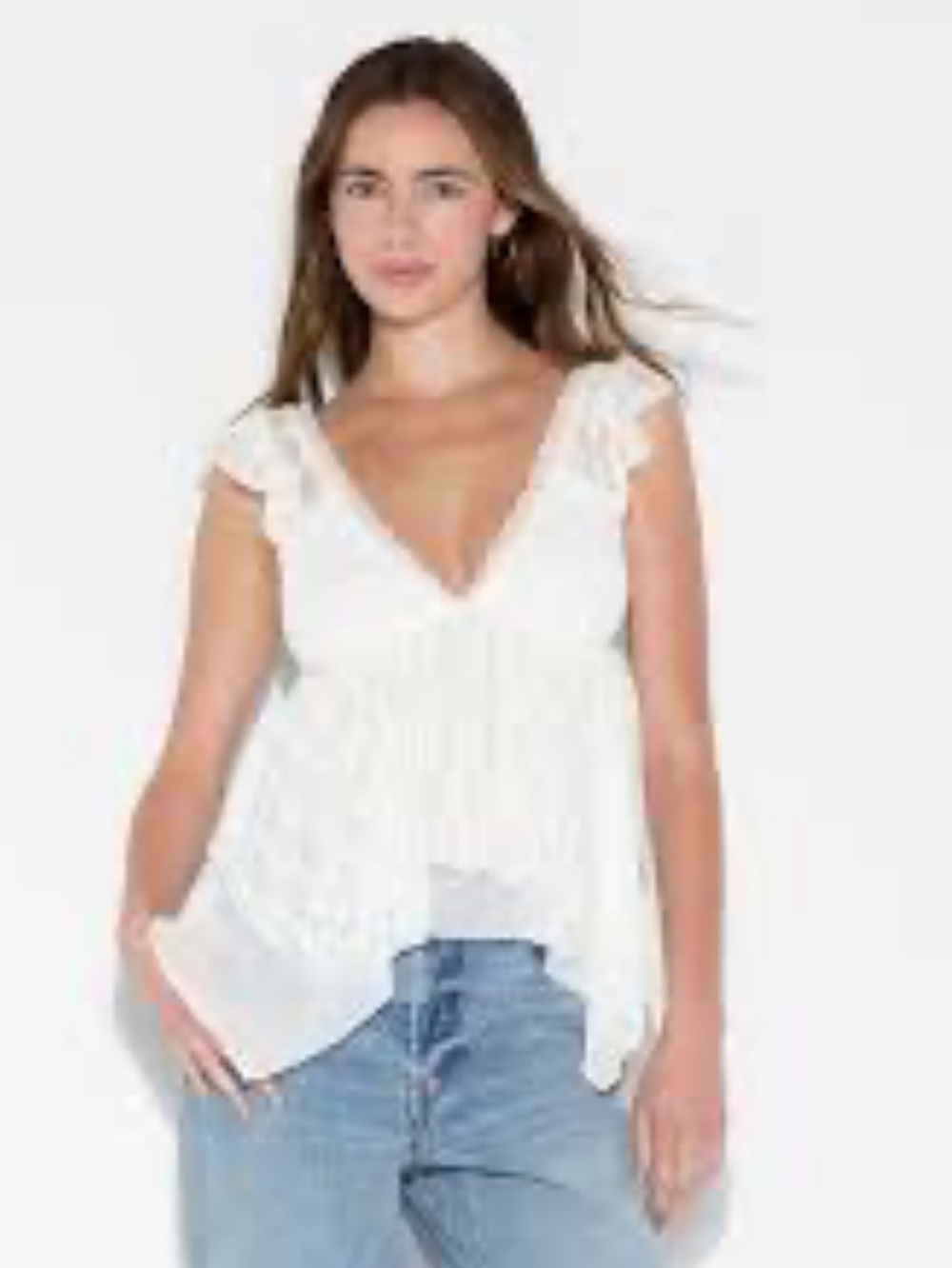 Women’s Off White Boho Lace V-Neck Camisole